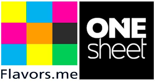 Flavors.me e OneSheet integram redes sociais Flavors.me e OneSheet integram redes sociais